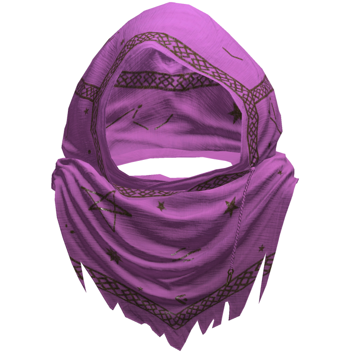 Pink Sorcerer Distressed Rune Hood