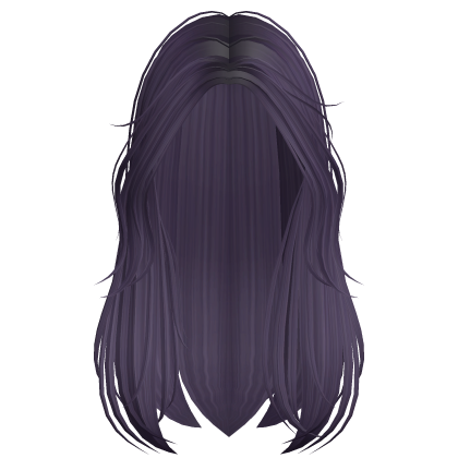 Roblox Item Long Layered Preppy Wispy Hair (Dark Purple)