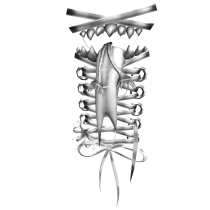 White Creepycore Back Monster Stitches