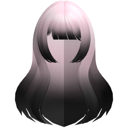long straight hime anime hair pink black