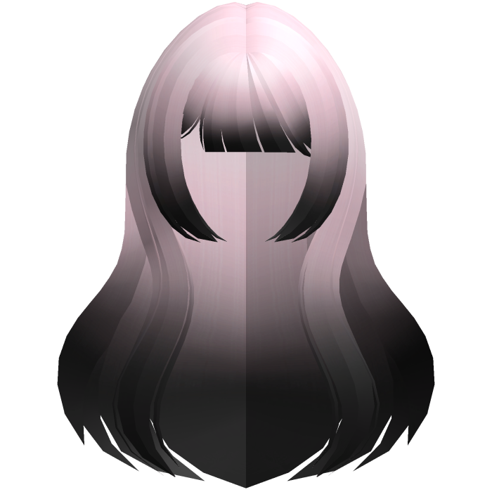 long straight hime anime hair pink black
