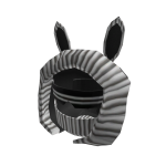 Zebra hood with tiny ears