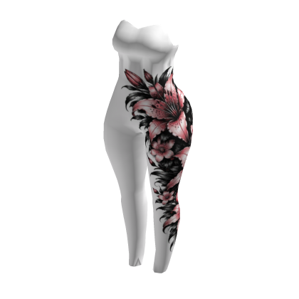 Pantalon Flores 1 Blanco