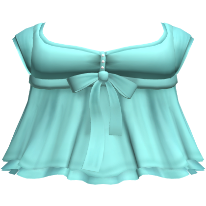 ♡: whimsy teal delicate dainty babydoll top