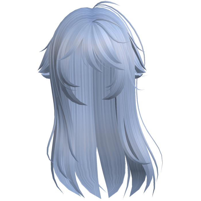 Light Blue Shy Moe Cat Girl Windy Whispy Hair