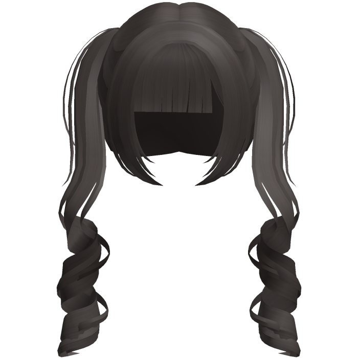 dark ash cute douyin princess pigtails