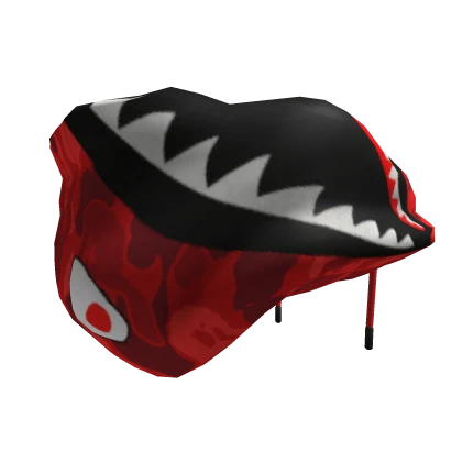 Shark Hoodie Hood Red BAPE Y2K Neck Oversized 1.0 Roblox Item Rolimon s