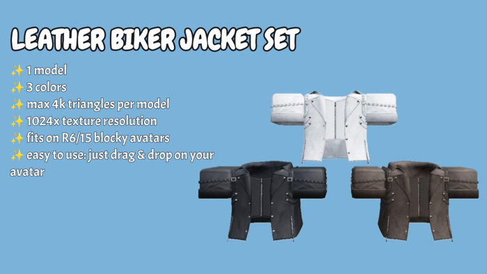 [R15/R6] Leather biker jacket set preview 1