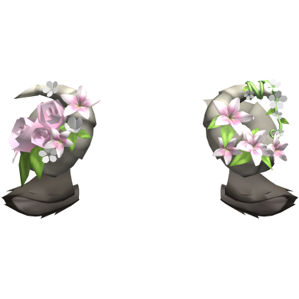 Pink Goat Sheep Flowery Horns w Brown Ears Roblox item