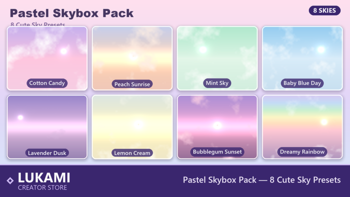 Low Poly Skybox Pack 8 Sunset Sunrise Sky Presets preview 1
