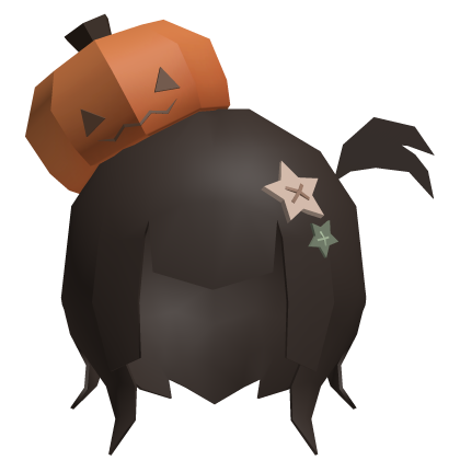 Low Poly Halloween Pumpkin Pigtail Hair Brown Roblox item