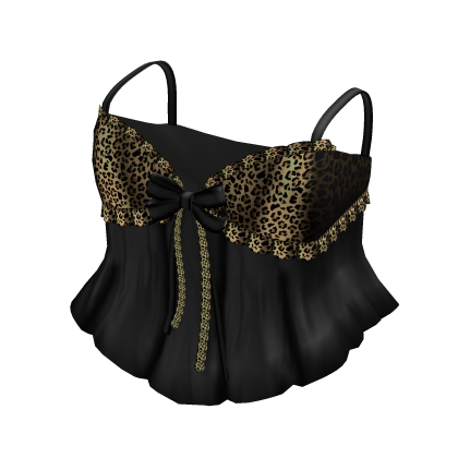 cute gothic leopard laced bow doll dress thumbnail