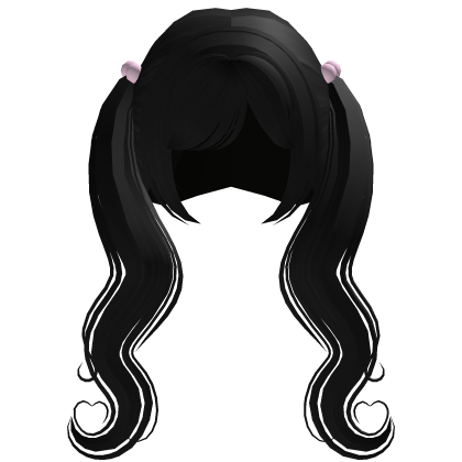 Black Long Twin Tails Roblox item