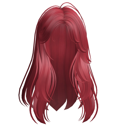 Long Straight Layered Hair(Red) Roblox item