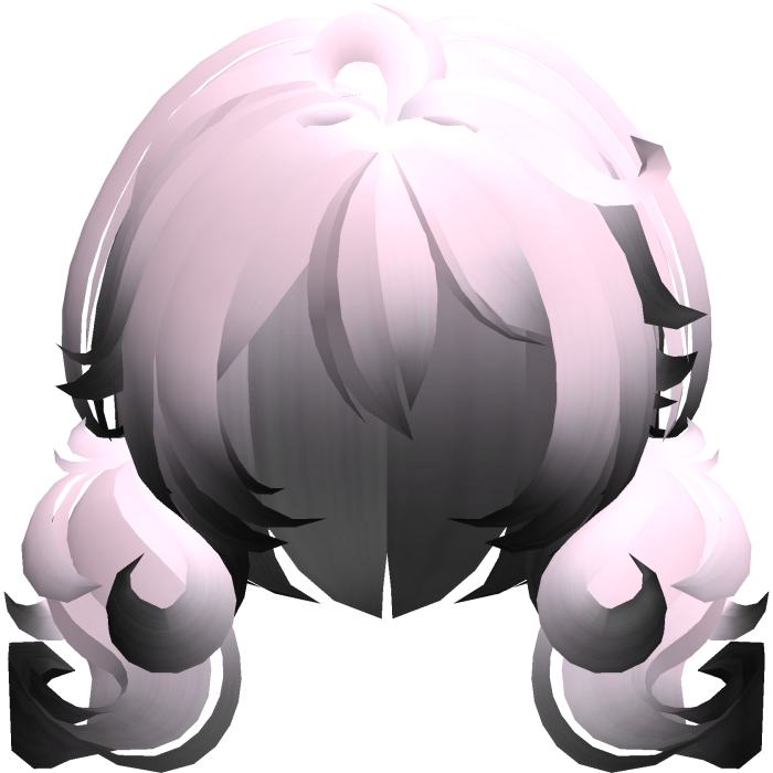 cute fluffy moe bob pigtails in pink & black