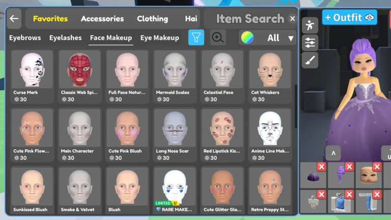 [メイク] カラーカタログ: アバター衣装クリエイター