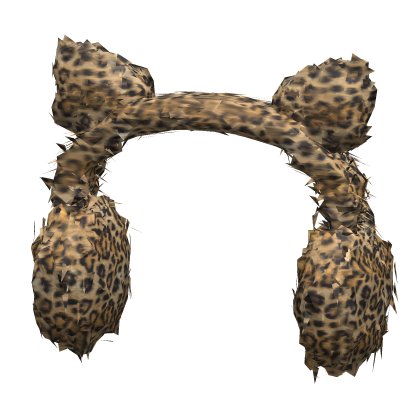 [NEW 🚨] Leapord Cheetah Print Earmuffs with Ears Roblox item