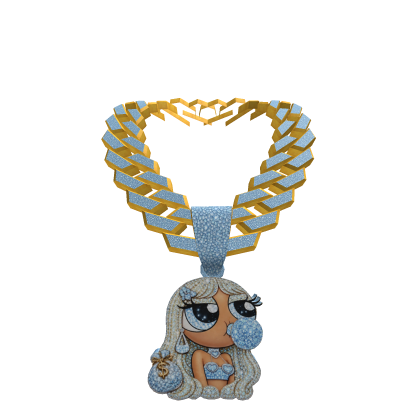 Blue Baddie Iced Chain Roblox item