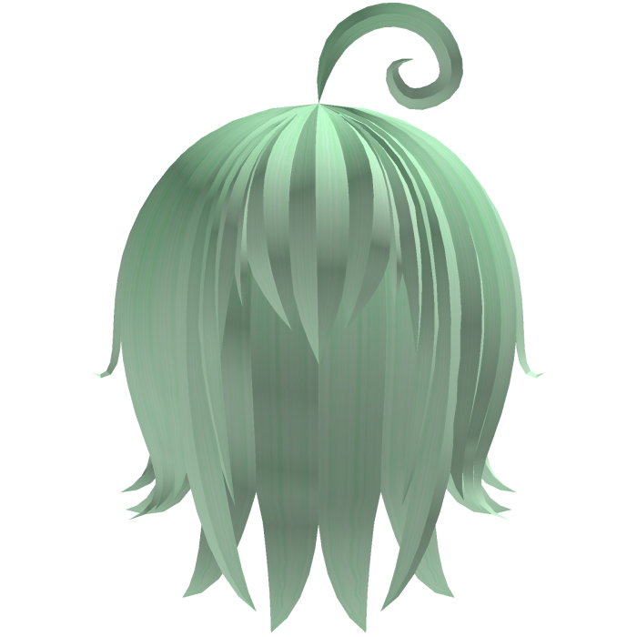 short moe emo hair with ahoge ‹ green 𝟹