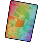 Shiny Red Dummy Trading Card