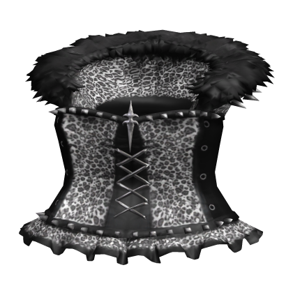 Goth dress w white leopard print