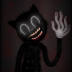 Cartoon cat fans group.