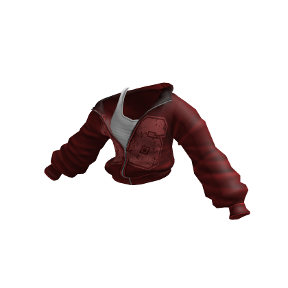 Red Y2K Oversized off-shoulder hoodie w/tank top thumbnail