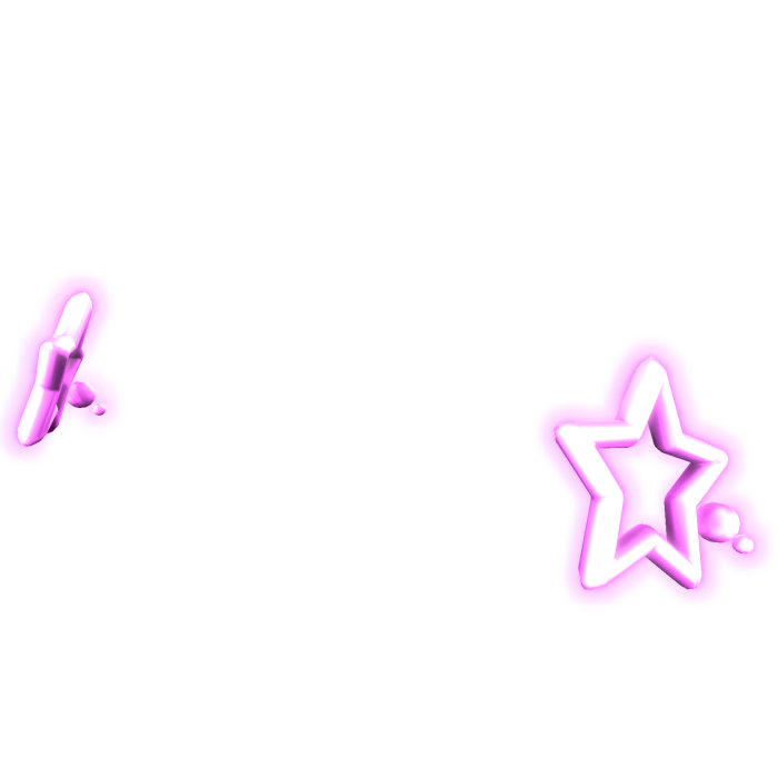 Glowing Pink Star Hairclips