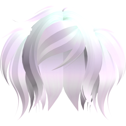 cute emo short fluffy moe pigtails in pastel goth