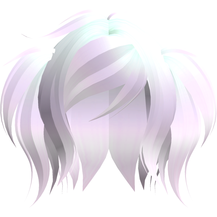 cute emo short fluffy moe pigtails in pastel goth