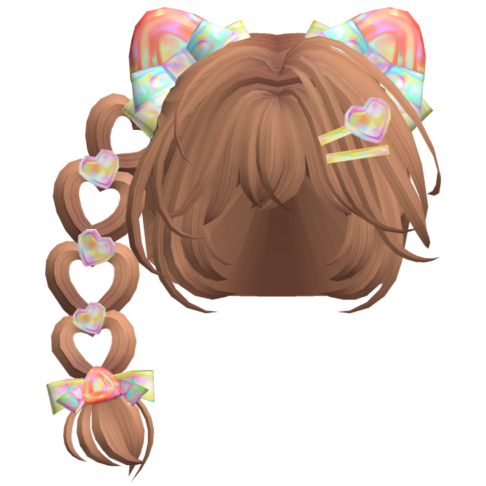 Heart Braid Strawberry Ears Hair Cute in Brown