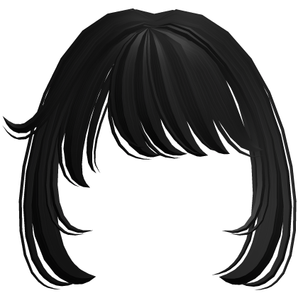 Cute Messy Gyaru Anime Bangs (Black) Roblox item