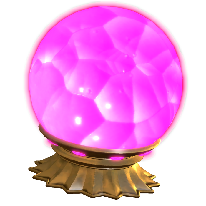 Glowing Witch Crystal Ball - Emissive Hot Pink