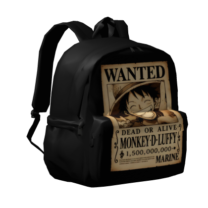 Luffy Wanted Poster Backpack Roblox item