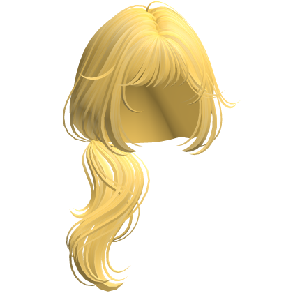 Wispy Wolfcut Side Ponytail Yellow Roblox item