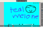 Teal melone cake
