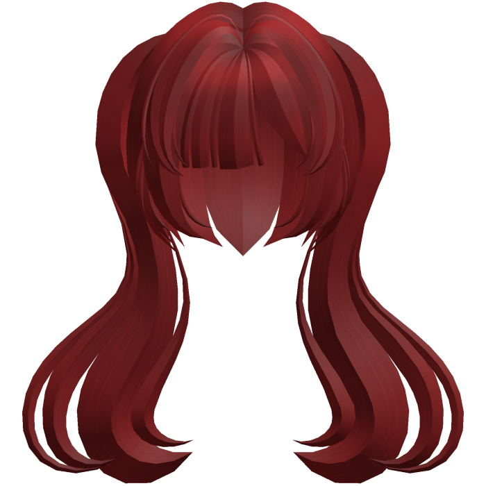 moe thick long fluffy ponytails red