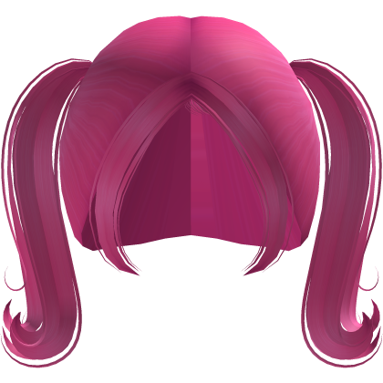 ۶ৎ | cute short pigtails flipped in hot pink