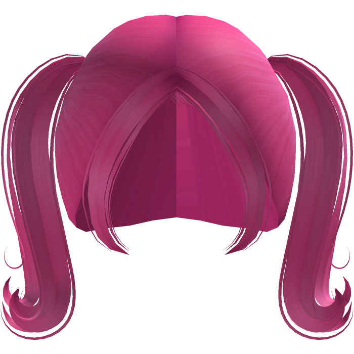 ۶ৎ | cute short pigtails flipped in hot pink