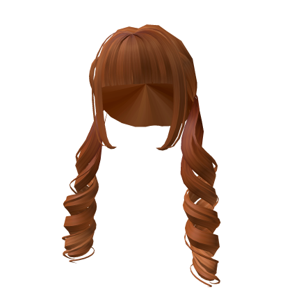 Cute Curled Pigtails in Ginger