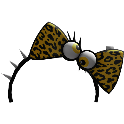 yellow scene headband with eyeball bow Roblox item