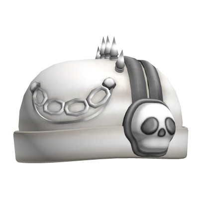 Punk Stripe Skull Beanie - White - Roblox