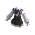 White Black Kawaii Doll Ruffle Dress
