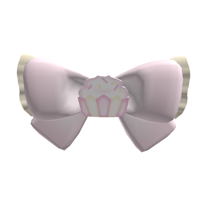 cute cupcake bow pink︵♡ Roblox item