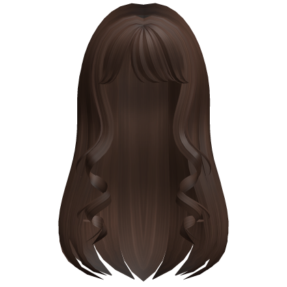 Curly & Straight Hair w/Bangs (Brown) Roblox item