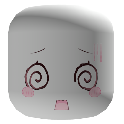 ꒰♡꒱ cute dizzy anime face mask chibi Roblox item