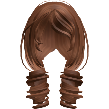 ꒰ ୨୧ ꒱ cute brown front curly hair Roblox item