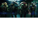 Tortuga ninja con canguro ninja