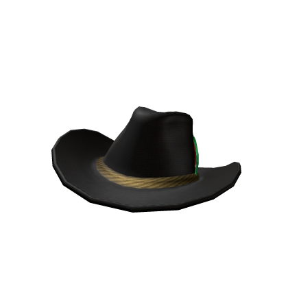 Slightly Tilted Black Cowboy Hat