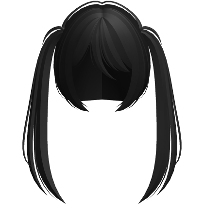 moe vkei emo wispy ponytails long black